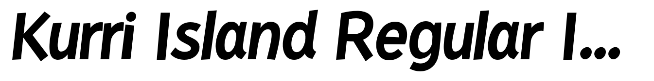 Kurri Island Regular Italic